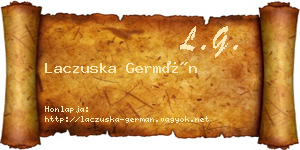 Laczuska Germán névjegykártya